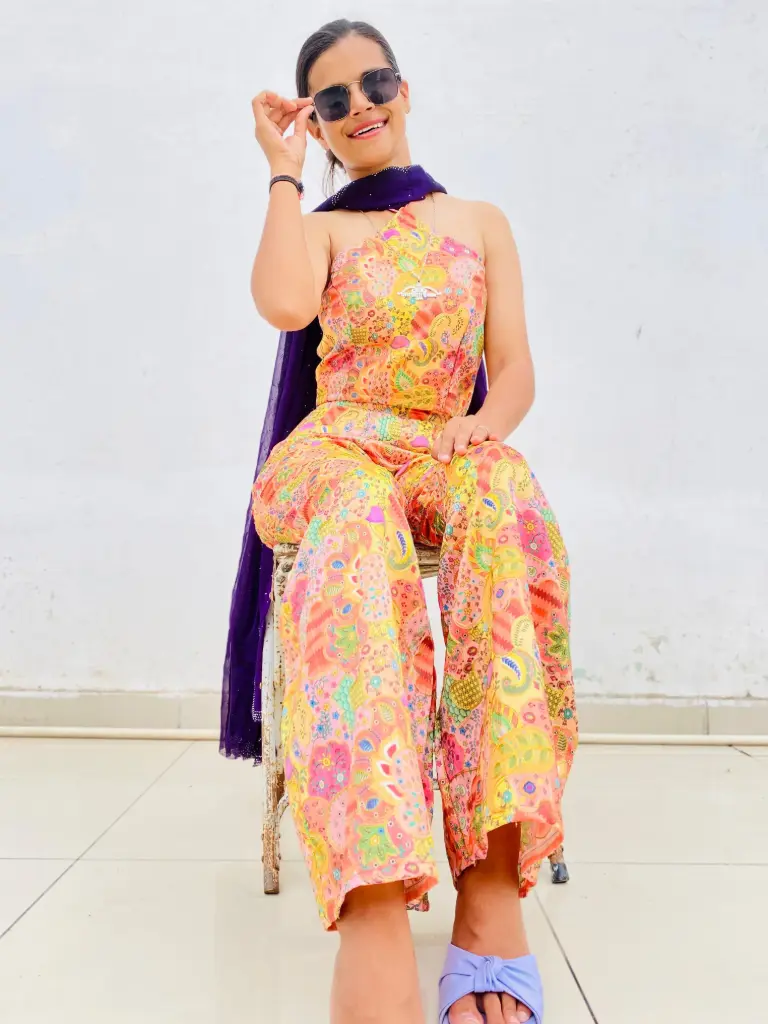 REEWAJ YELLOW ZARDOSI WORK OUTFIT FOR PARTY ,WEDDING ,ETS.