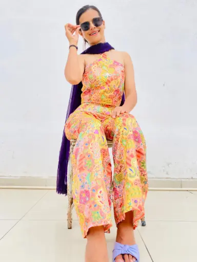 REEWAJ YELLOW ZARDOSI WORK OUTFIT FOR PARTY ,WEDDING ,ETS.